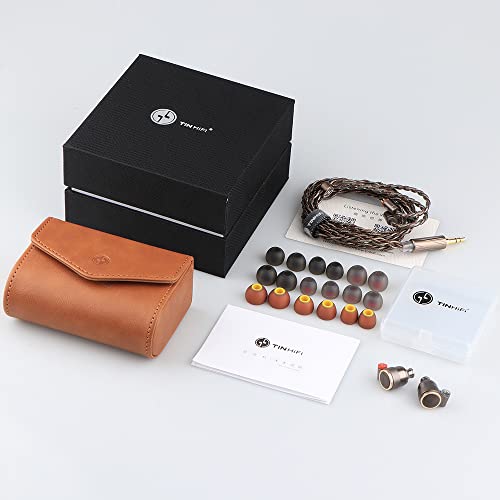 Image of Linsoul TINHIFI T4 Plus 10mm Magnetic CNT Driver in-Ear Monitor with N54 Circuit, CCAW Voice Coil, Metal Case, Wood Faceplate, Detachable Silver-Copper Cable for Audiophile Musician
