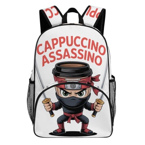 Wednesday Fan Fight Backpack - Lightweight Grey Backpack With Padded Straps & Laptop Pocket