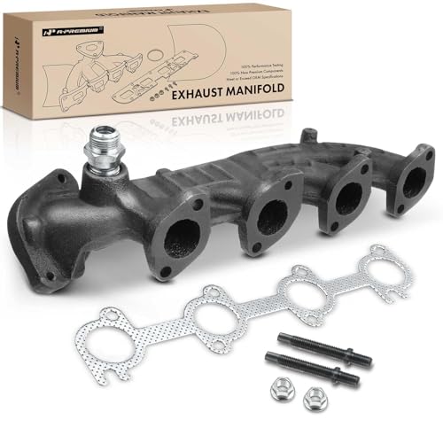 A-Premium Left Side [V8 5.4L] Engine Exhaust Manifold Kit W/Gasket & Studs & Nuts Compatible with Ford F-150 1999-2003, F-250 1999, F-150 Heritage 2004, Expedition 1999-2004