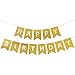 Happy Birthday Banner with Shiny Letters Glitter Happy Birthday Banner Shiny Birthday Hanging Signs Birthday Party Supplies (Gold)