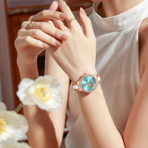Image of OLEVS Womens Watches Automatic Luxury Dress Ladies Watch Self Winding Female Wrist Watch