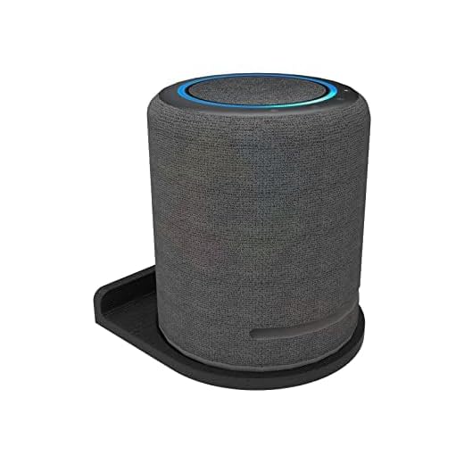 Suporte Stand de Parede Compatível com Amazon Alexa Echo Studio - Smart Speaker Home - Alto Falante Inteligente - Preto