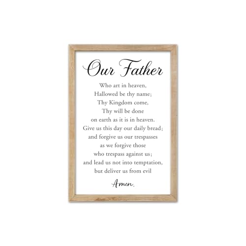 FZMHASLWW Our Father Prayer Wall Decor 16" x 11" Bible