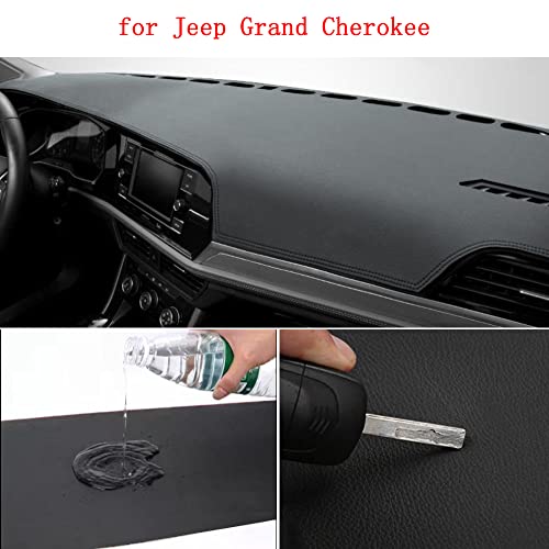 Kaitian Leather Dash Cover Dashboard Cover Dash Mat Dash Carpet Non-Slip For Jeep Grand Cherokee 2011 2012 2013 2014 2015 2016 2017 2018 2019 2020 2021 2022 2023 Dash Cover Mat #TOP1