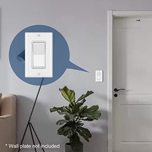 (50 Pack) CML Decorator Wall Light Switch, Single Pole Switch, 15A 120/277V, 3-Year Warranty, White