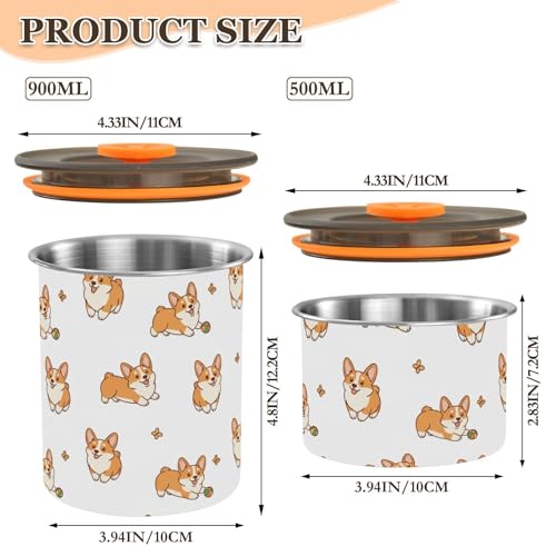 Envase hermético para café de acero inoxidable 900 ml miniatura 2