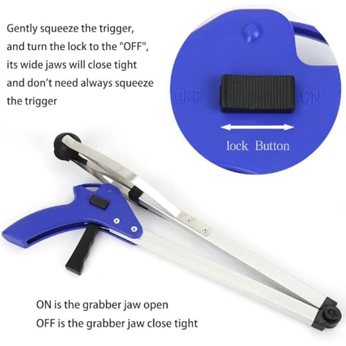 Image of 32 Inch Foldable Grabber Pick - Up Tool | Extra Long Reach Lightweight Trash Picker Stick with Strong Grip | Ideal for Elderly Garden Cleaning Litter Collection & Limited Mobility Users
