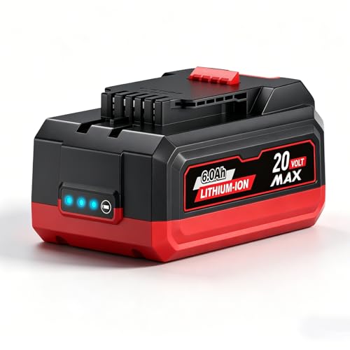 Mspalocell 6.0Ah Lithium Replacement for Bauer 20V Battery 1701C-B 1702C-B 1907C-B 2108C-B Compatible with Bauer Hypermax 20V Cordless Power Tools