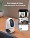 virtavo XD1 Indoor Security WiFi Camera, No Subscription Required, Dual-Lens 360° PTZ Baby Monitor & Pet Cam, Motion Tracking, 2-Way Audio, Night Vision, Cloud/SD Storage, Phone App, Plug-in Power