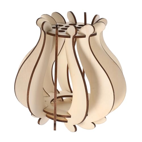 Jarrón de madera decorativo Alipis para un escritorio elegante 2