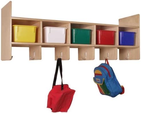 5-Section Wall Locker in Natural Finish (Without Trays)