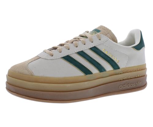 Image of Adidas Women's Gazelle Bold W Cream whiteCollegiate Green /Magic Beige 6.5 US