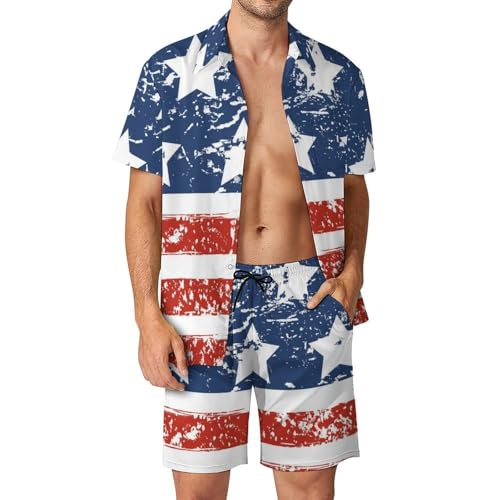 Chemise Hawaïenne Homme Ensemble Vêtement de Plage Léger Contre la Chaleur S