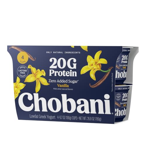 Chobani® 20g Protein Lowfat Greek Yogurt Vanilla 6.7oz 4PK