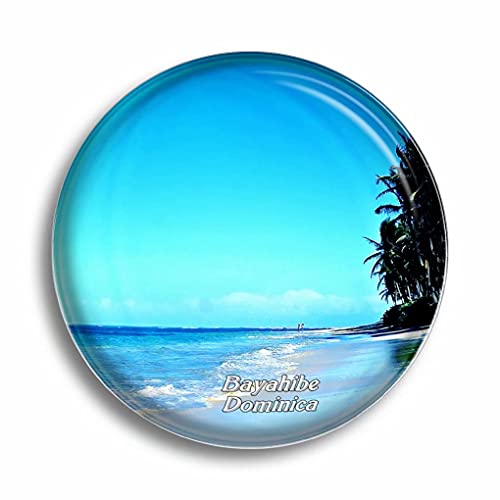 Magnete da frigorifero Bayahibe Dominica, magneti in vetro per frigorifero, souvenir, carino, decorazione per lavagna, ufficio, casa, regalo