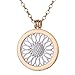 Produktbild Morella Damen Halskette Gold 70 cm Edelstahl mit Anhänger und Coin 33 mm Sonnenblume in Schmuckbeutel