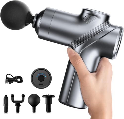 Deep Tissue Massage Gun with Multiple Heads and Speeds