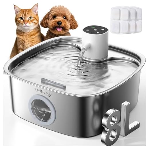FEELNEEDY 8L Trinkbrunnen für Katzen und Hunde