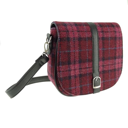 Sac à bandoulière pour femme spacieux et léger en tweed d'Écosse