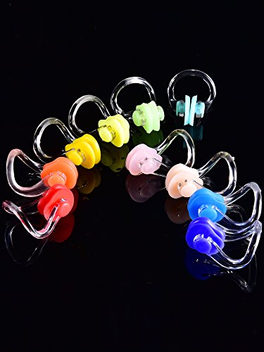 Hicarer 14 Stück Nase Clip Schwimmen Nase Plug Swim Nasenschutz für Schwimmen, 14 Farben (14 Colors)