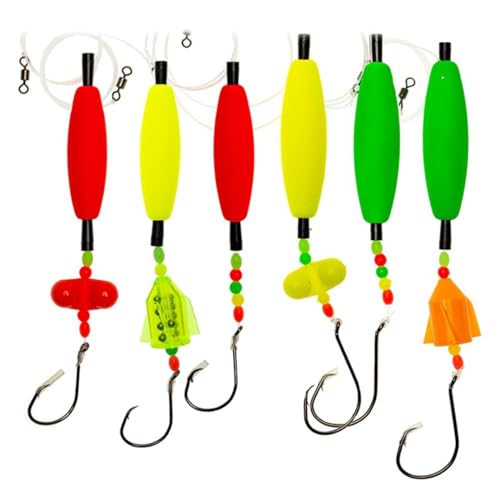 Gancho de pesca multiusos antienganches, gancho dividido de peso inferior, depósito de pesca, pesca de bagre, juego de campana flotante para ríos de lago, agua costera, bagres, aparejos de pesca (6