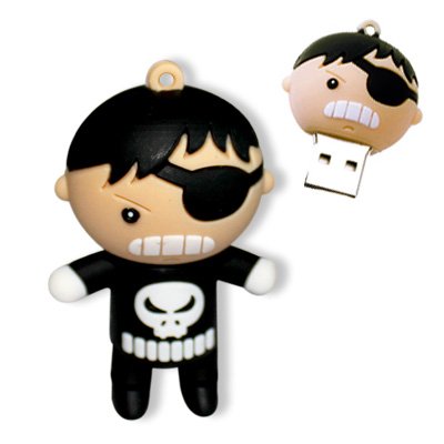 YooUSB 8GB Novelty Cute Cartoon Black Pirate Boy USB Flash Key Pen Drive Memory Stick Gift UK