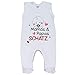 Produktbild MEA BABY Unisex Baby Strampler mit Spruch Mamas & Papas Schatz,100% Baumwolle. Baby Strampler Weiß. Baby Strampler für Mädchen Baby Strampler für Jungen. (68)