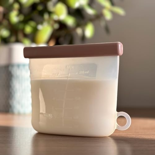 Reusable Silicone Breastmilk Storage Bags - 5 Pack, 210ml - Image 5