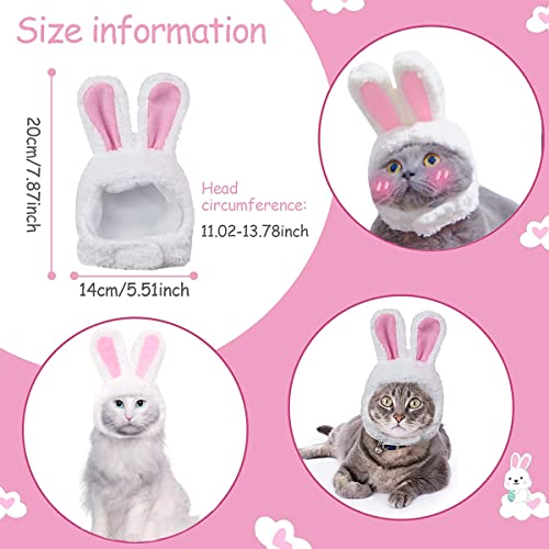 Cat Cute Costume Pet Plush Bunny Ears, Puppy Rabbit Headband Ear Hats, Snug Bunny Warm Hat With Ears For Cats Puppies And Small Dogs, Easter/Halloween/Party Cosplay (Pink, Bunny Ears) #TOP2