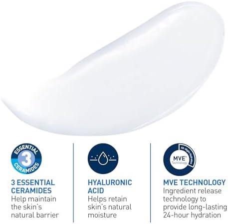CeraVe Moisturizing Lotion, Daily Lightweight Face & Body Moisturizer with Hyaluronic Acid & Ceramides, Suitable for Dry & Sensitive Skin, Fragrance-Free, Non-Comedogenic & Allergy Tested, 473 mL - 2