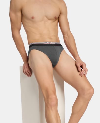 Image of Jockey US49 Men Super Combed Cotton Solid Brief with Ultrasoft Waistband