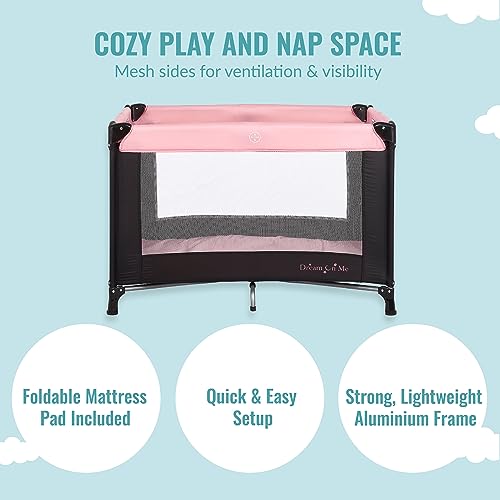 Cellucor Dream On Me Nest Portable Play Yard with Carry Bag and Shoulder Strap, Pink - Thumbnail 7