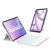Inateck iPad A16 第11世代/第10世代用軽量キーボード付きケース バックライト付き JIS日本語配列 iPad Air 11インチ M4 2026/M3 2025/M2 2024、Pro11インチ第4/3/2/1世代、Air第5/4世代 10.9インチに対応 横/縦置き 着脱式 タッチパッド搭載 KB04122 ホワイト