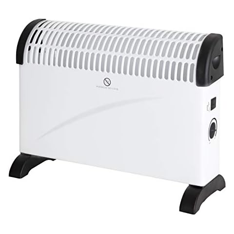 Warmlite WL41001N Convection Heater, 3 Heat Settings, Adjustable Thermostat, Integrated Carry Handles and Overheat Protection, 2000 W, White Cover