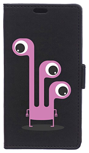 Becool Funda Libro para ASUS Zenfone Go ZB552KL- Carcasa con función Soporte, Ranuras para tarjetes y Billetes, Diseño Monstruo de Tres Ojos