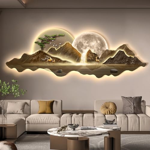 Valdoza Lighted 3D Landscape Wall Hanging Art, Creative Landscape Wall