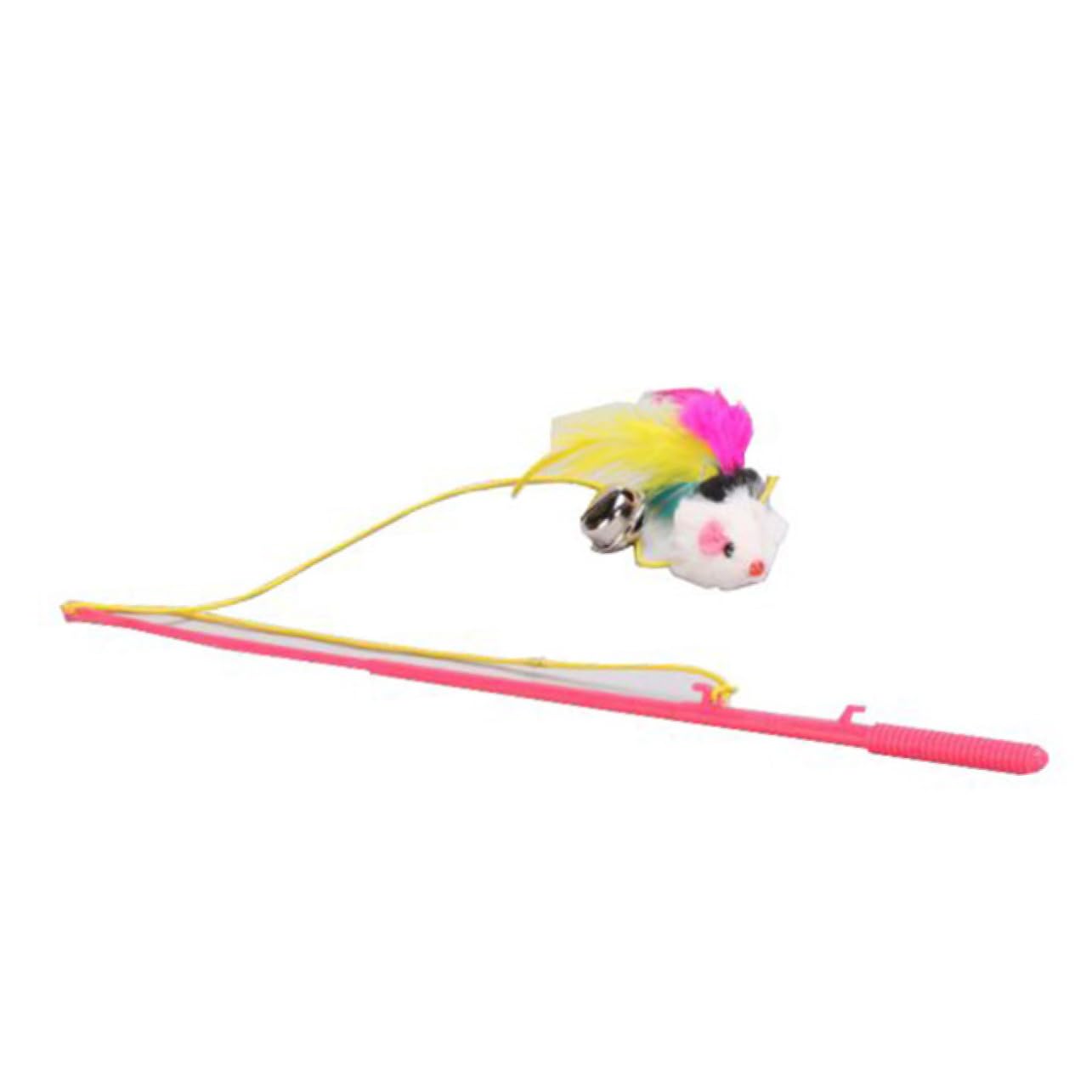 FOMIYES Canne à Pêche pour Chat Interactive Souris en Fourrure