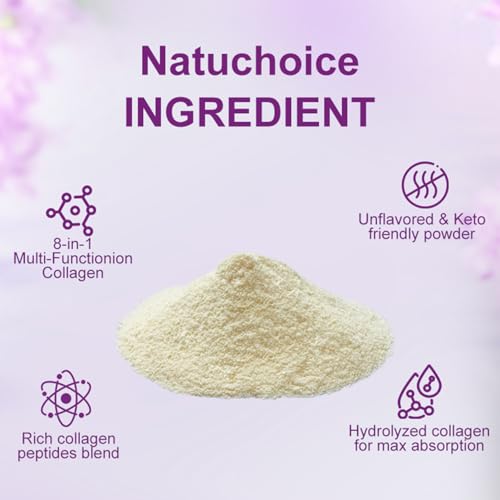 Image of Multi Collagen Peptides Powder - 16 oz Full Spectrum Types I, II, III, V & X with Biotin, Hyaluronic Acid and Vitamin C for Women & Men - Non-GMO Formula