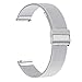 Produktbild WATORY Ersatz für 36mm Daniel Wellington/Fossil Gen 4 Q Venture HR/Gen 5E 42mm /Gen 6 42mm Armband 18mm Mesh Gewebte Edelstahl Metall Uhrenarmband Ersatzband für Withings Pop/Steel HR 36mm, Silber