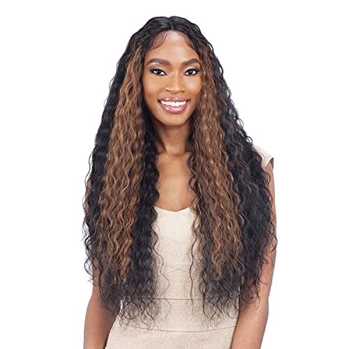 Mayde Beauty Lace Front Wig Axis Sleek Crimp (1B)