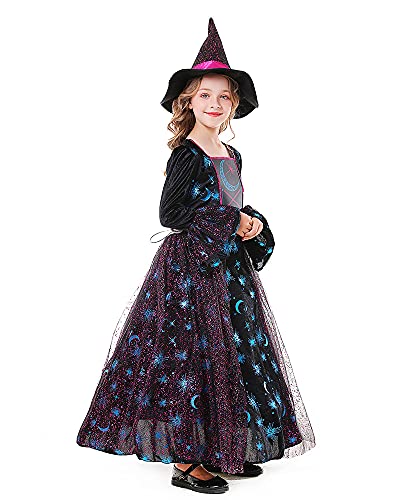 Disfraz completo niña Bruja M(8-10) negro miniatura 4