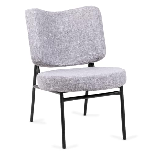 Mc Haus OSHA Gris - Sillón para salón tapizado en Tela Transpirable y Antiarrugas, butaca Acolchada, Gris