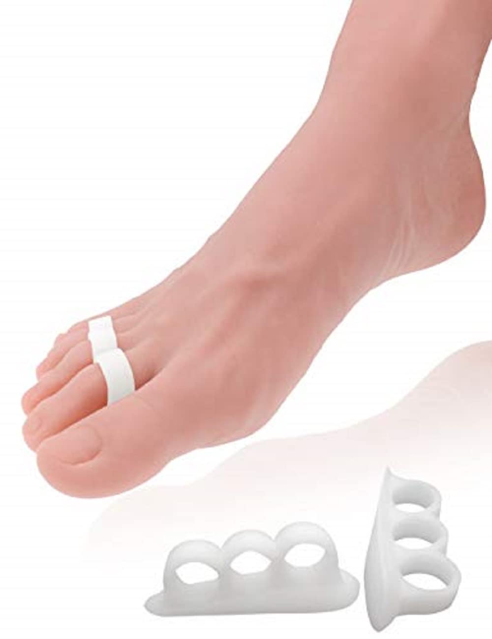 Aktive Life 3 Loops Hammer Toe Correction Pads Toe Separators, Toe Spacers Bunion, Corrector Pain Relief Toe Straightener Achilles Stretcher