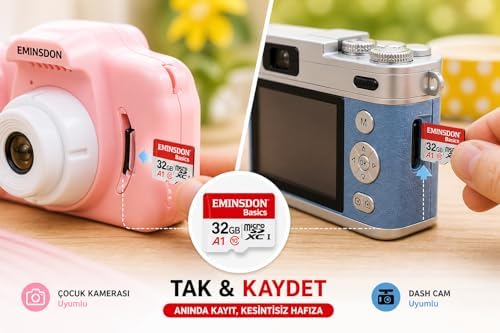32GB Hafıza Kartı Mini Kamera Ev Araç Güvelik Kamerası Uyumlu Telefon Micro SD Class10 - Görsel 3