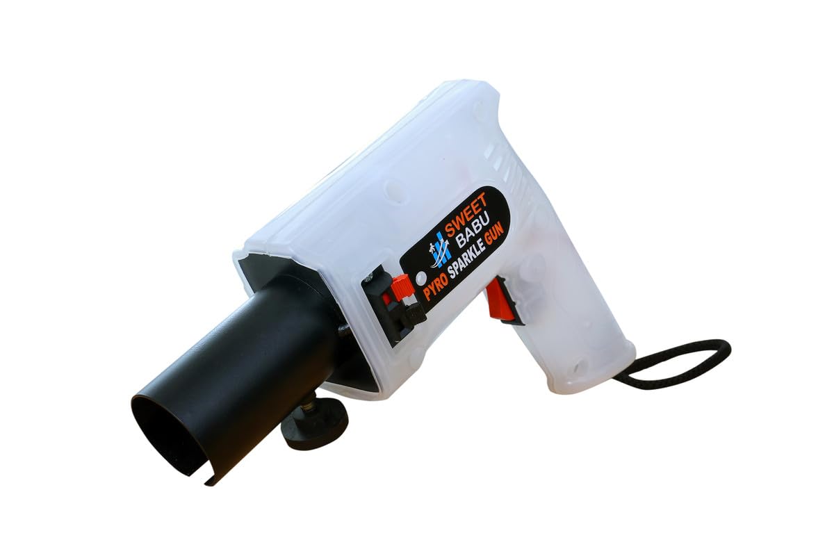 SWEET BABU Handheld Sparkler Pyro Gun/Party Gun, Cold pyro Gun for Private Parties, Functions, Pubs, Events, Wedding Party and All Kind of Celebrations (White) (B0D267QJ27) Amazon Price History, Amazon Price Tracker