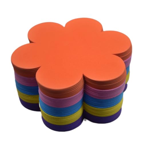 QIDIWIN 35 PCS Flower Shaped Foam Sheets for Crafts, Party Decorations, Wedding Invitations, Home Décor, Bulletin Board Cutouts Wall Cutouts Decoration 5 Colors Mix