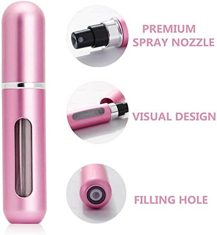 selcouth yyds 5ML Perfume Atomiser,Perfume Refillable Bottle Portable for Travel Business Trip Outdoor Activities(Pink)
