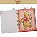 Disney Winnie the Pooh Tab Journal Notebook, Spiral Bound, 96 Lined Pages, 8 x 7 inches -White