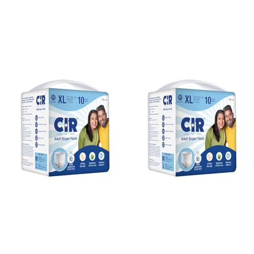 Image of CIR Adult Diaper Pants Style | Adult Diaper Extra Large (XL)|Waist (100-150cm I 40 inch-59 inch) |10 hr Absorption-Protection | Unisex with Wetness Indicator | Odour Control | Goodness of Aloe Vera | 10 Units