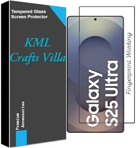 Image of HD, Scratch, Tear Resistant Edge to Edge Tempered Glass Screen Protector Guard Suitable For Samsung Galaxy S25 Ultra